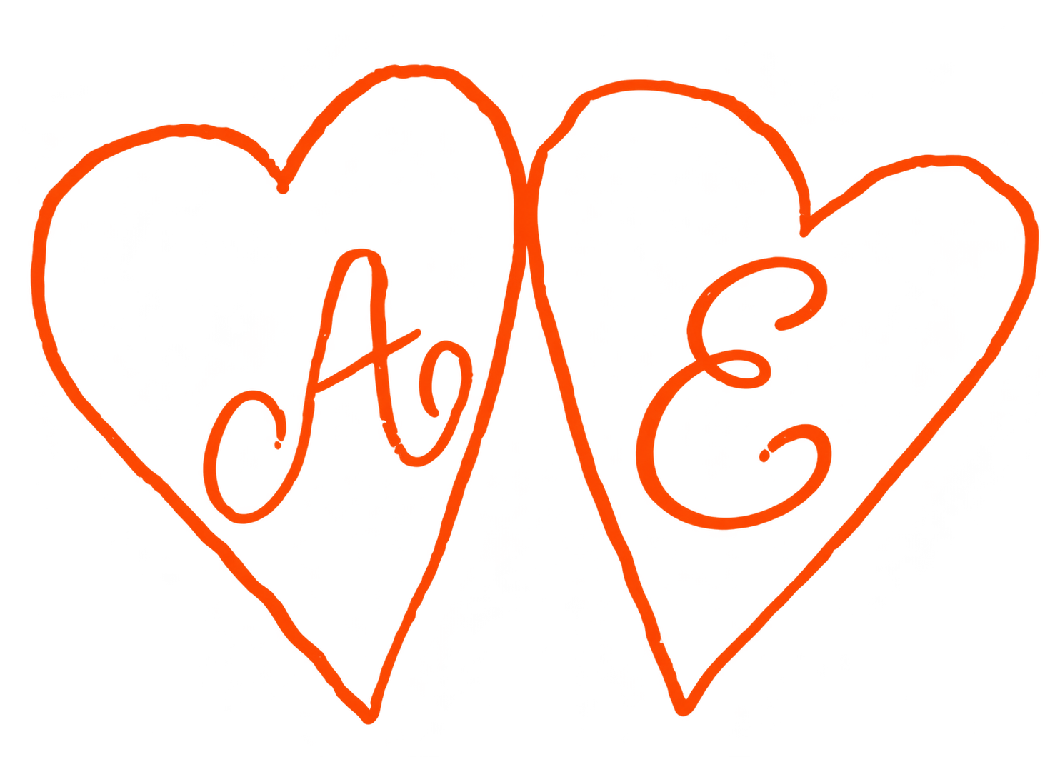 Alexander and Eva twin hearts logo